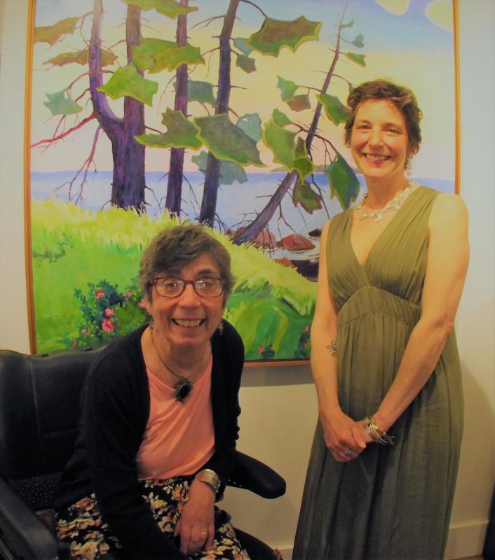 Mother and daughter, Andrea and Christine Peters. See their show “Awakenings” at Gleason Fine Art through July 12. LISA KRISTOFF/Boothbay Register