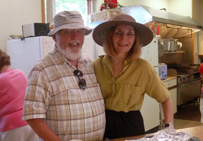 Wayne and Sandra Dutton Sheridan help serve refreshments. ART MAYERS/Boothbay Register