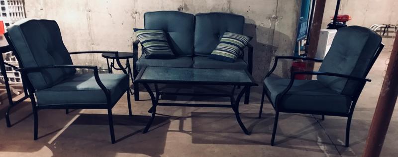 This four-piece patio set will be included in Saturday’s silent auction at St. Columba’s. Courtesy of Connie Heroy