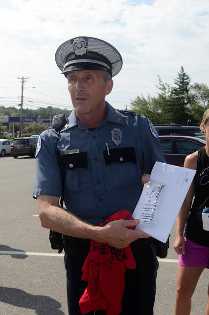 School Resource Officer Larry Brown is honored at the 2018 Annual Lobster Roll 5k. Courtesy photo