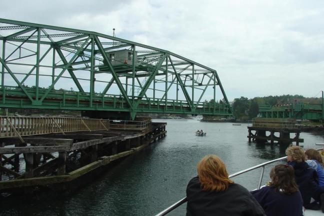 Southport’s swing bridge, one of the largest in the state. File photo.