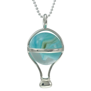 The hot air balloon is one of the novelty pendants created and made by Got All Your Marbles? in Tucson, Arizona. Courtesy image Designed and created by Got All Your Marbles, Tucson, AZ