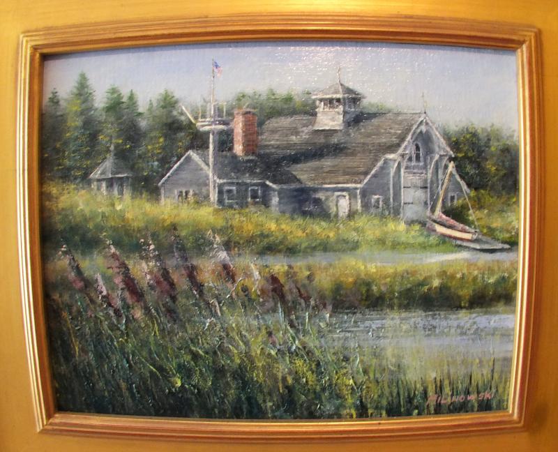 “Nantucket Life Saving Station” 11” x 14” oil - Roger Milinowski Roger Milinowski