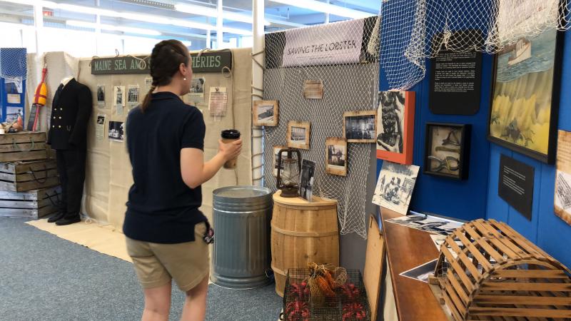 The historical display at the Maine State Aquarium. PAGE BROWN/Boothbay Register