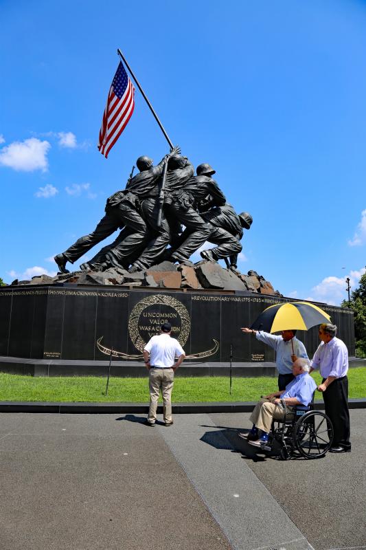 At the Iwo Jima Memorial. Courtesy of Jim Singer