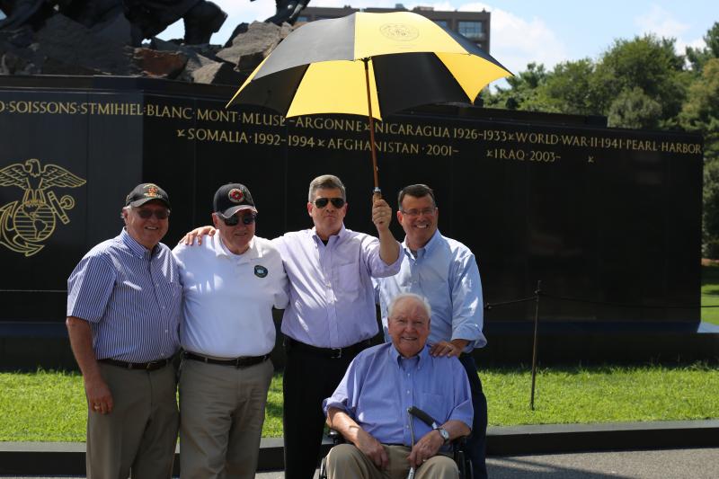 With John’s nephews, John and Chuck Porcari. Courtesy of Jim Singer