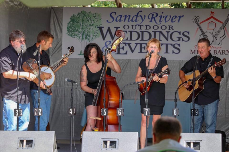 BACKWOODS ROAD
Sunday, Sept. 9
Noon - 2 p.m.
A highly energized acoustic band known for its tight harmonies, hard driving lead solos, & crowd-pleasing diversified choice of music. Rich Bernier - dobro, guitar, vocals; Jane Bernier - vocals, guitar, mandolin; Michael Conant - fiddle, vocals; Shawna Bell - bass, vocals; Hunter Webber - banjo.