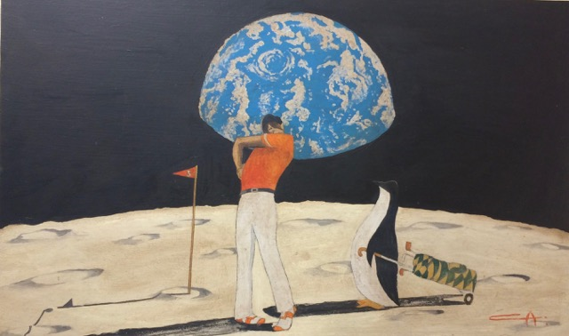 Carlo Albucci’s work is surreal and quite ironic. Courtesy of the gallery Carlo Albucci