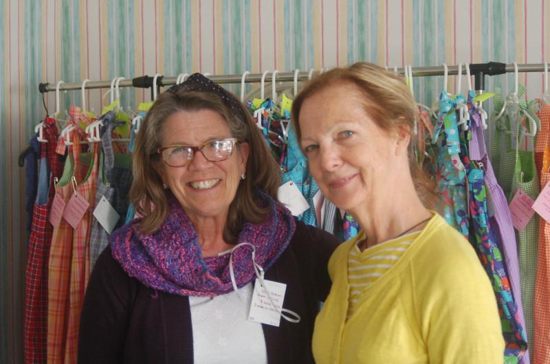 Janet Duchaine and friend Lesley Bone. ART MAYERS/Boothbay Register