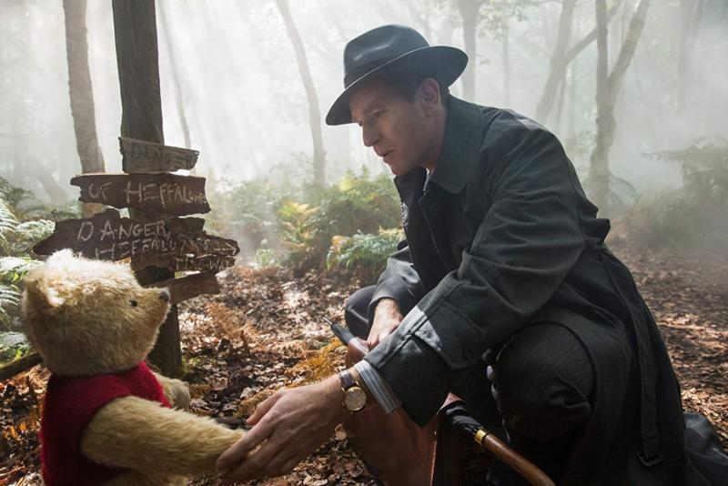 Ewan McGregor and Jim Cummings (Winnie the Pooh) in “Christopher Robin,” playing this weekend at Harbor Theater, Boothbay Harbor. Courtesy of Jason Sheckley