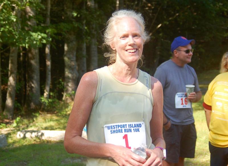 Women’s winner Leslie Couper. ART MAYERS/Wiscasset Newspaper
