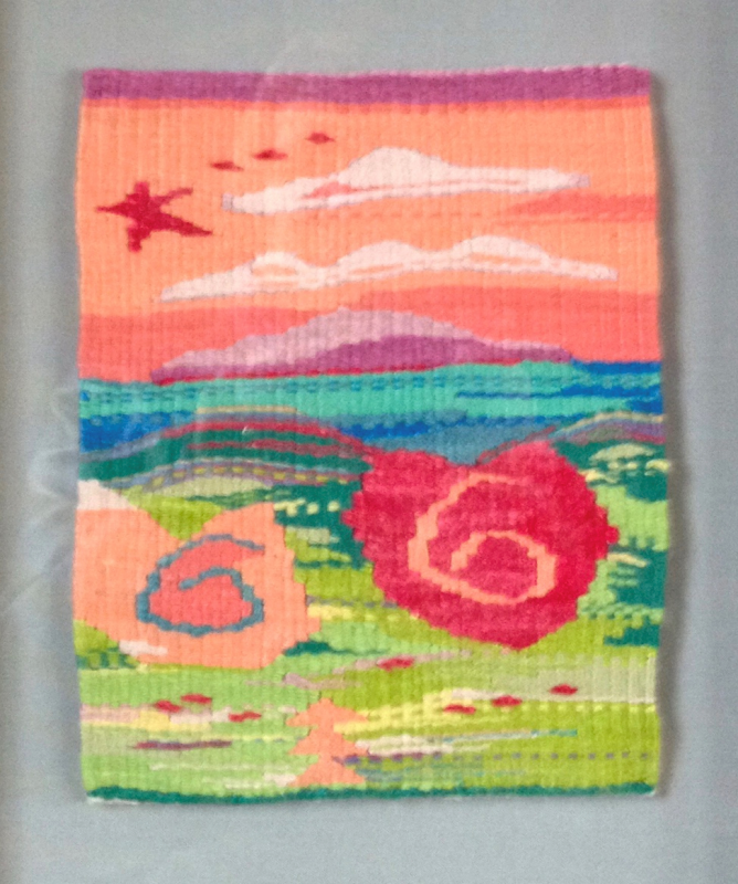 “Vieques Pastures” - woven in silk on the island of Vieques, Puerto Rico, plein air! By Priscilla May Alden Priscilla May Alden