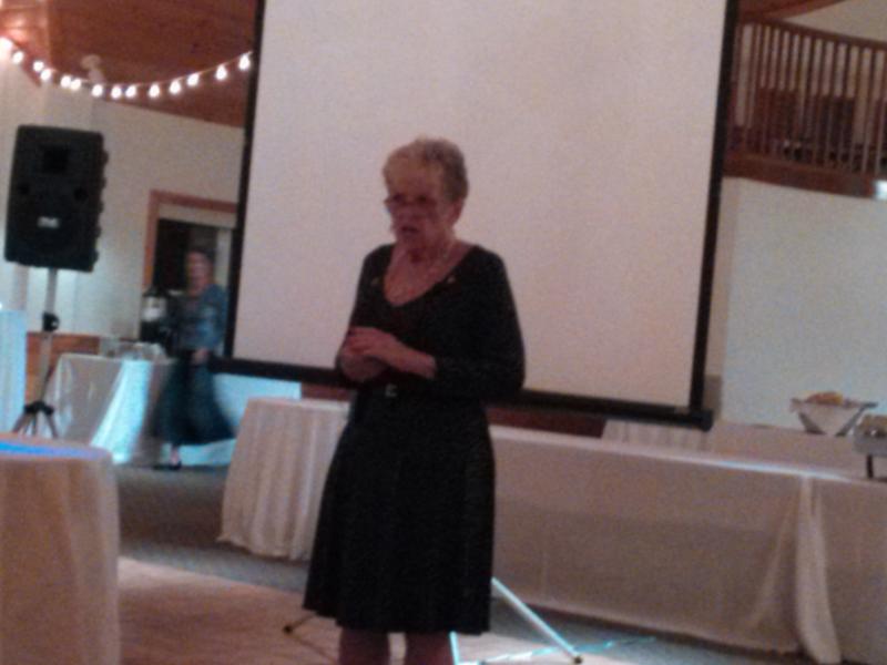 Lynn Tierney, former deputy fire commissioner for the New York City Fire Department, shares her 9/11 experiences with attendees. JANE CARPENTER/Boothbay Register
