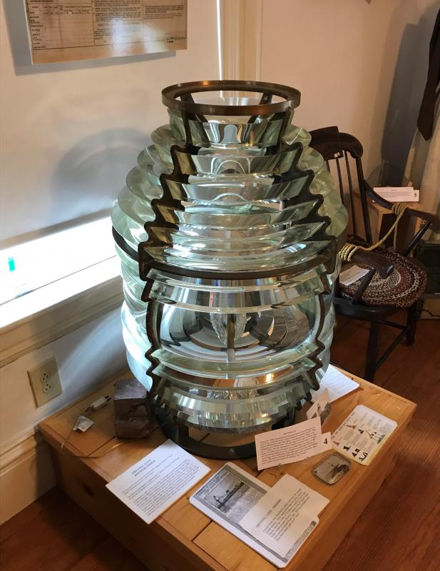 A Fresnel lens from Ram Island on display at the Boothbay Region Historical Society museum. KELLIE BIGOS/Boothbay Register