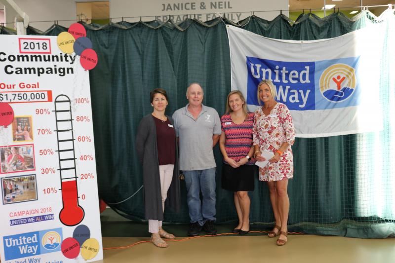 CLC YMCA staff served as hosts for United Way of Mid Coast Maine’s Campaign Kick-off Thursday. Executive Director Meagan Hamblett (right) also spoke to the gathering about the importance of United Way funding to their programming. Courtesy of Barbara Reinertsen
