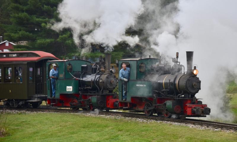 The sound of the train’s steam whistle resonating throughout the crisp fall air reminds guests that this is not your typical craft show. Courtesy of Bob Crink