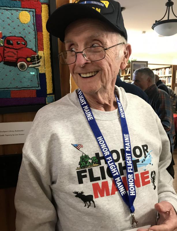 Veteran Ron Orchard remembers the kiss. KELLIE BIGOS/Boothbay Register