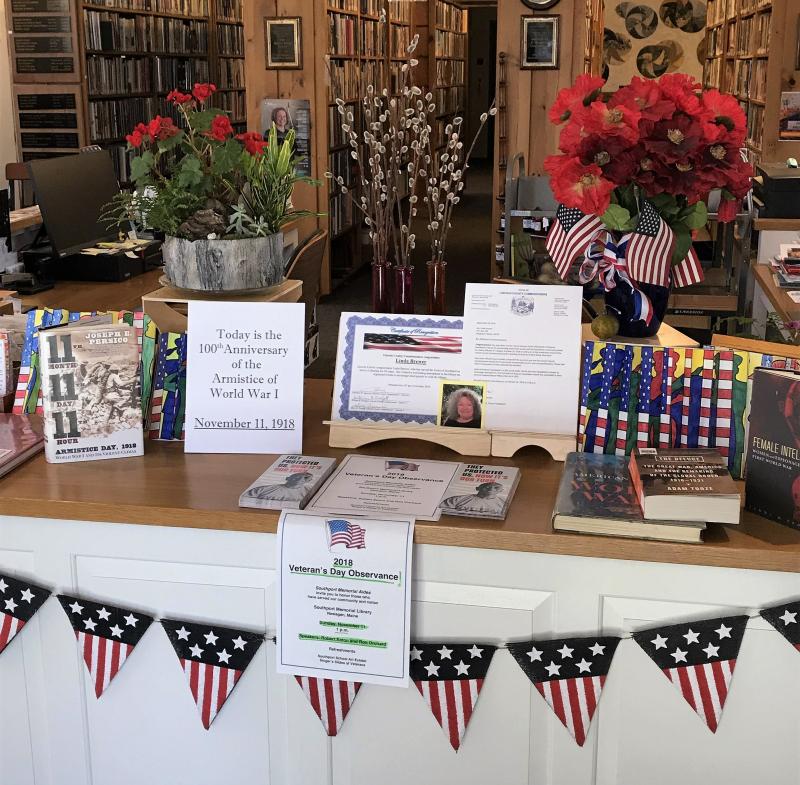 Southport Memorial Library celebrates Veterans Day. KELLIE BIGOS/Boothbay Register