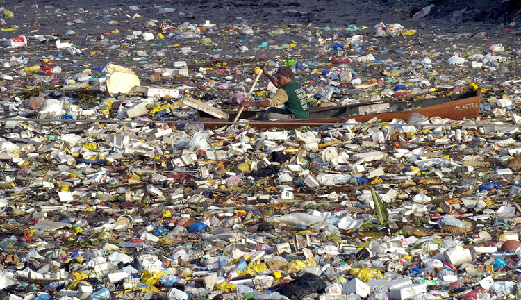 A garbage patch in the Sargasso Sea. Courtesy of NOAA