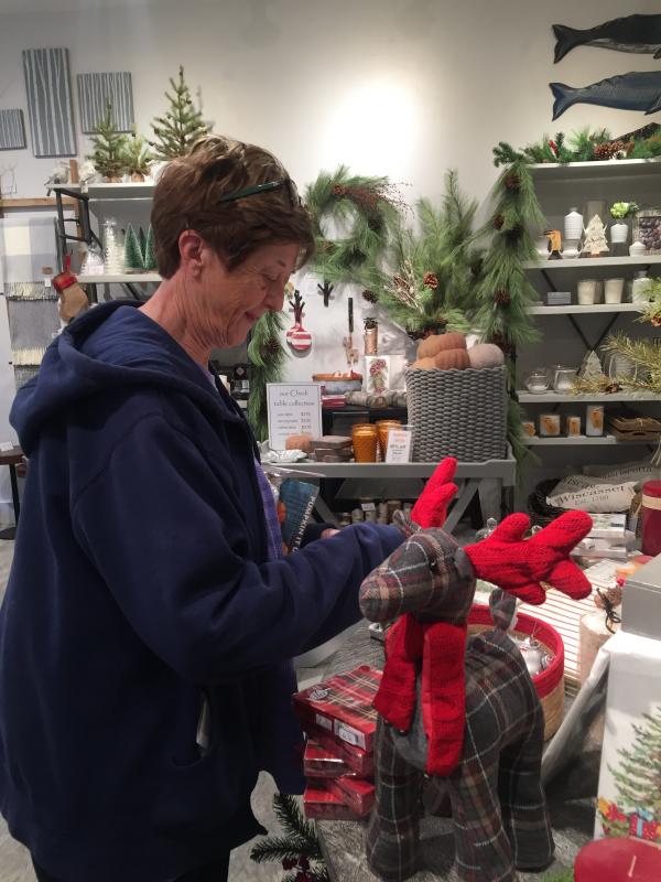 South Bristol's Priscilla Howes shops the Early Bird at BIRCH. SUSAN JOHNS/Wiscasset Newspaper