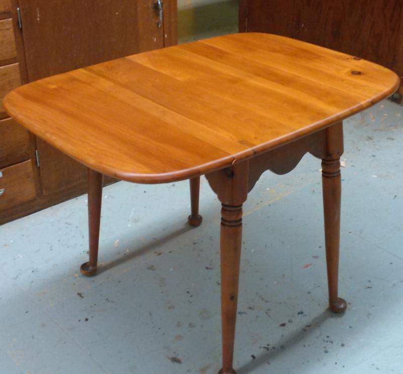 One of the tables refinished as a community service project by BRHS students. JANE CARPENTER/Boothbay Register