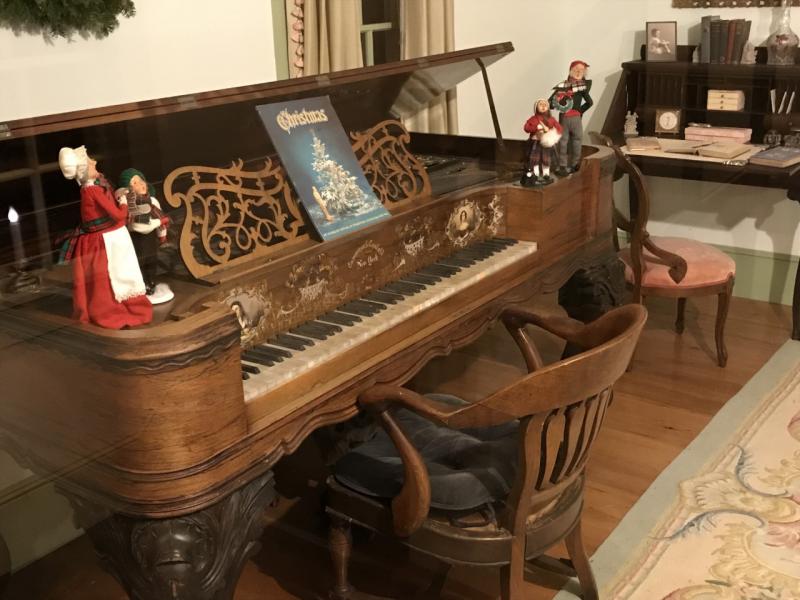 1860s Square Grand Piano. KELLIE BIGOS/Boothbay Register