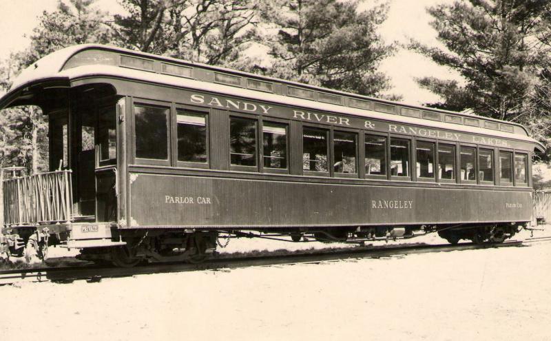 The world-class exhibition will be highlighted by the only historic two-foot gauge parlor car ever built in the United States, the Sandy River & Rangeley Lakes (SR&RL) “Rangeley.” Exterior, circa 1900. Photo from the Collection of the Maine Narrow Gauge Railroad Co. & Museum