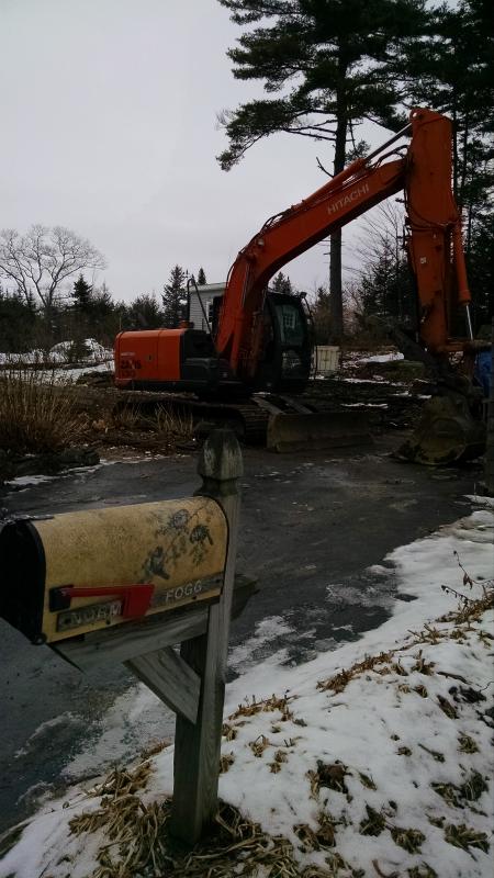Norman Fogg’s mobile home was lost to a fire on Nov. 29, 2018. E.M. Wood generously provided a reduced price for the cleanup. MARGARET HOFFMAN/Boothbay Register Norman Fogg, Williams Street Fire