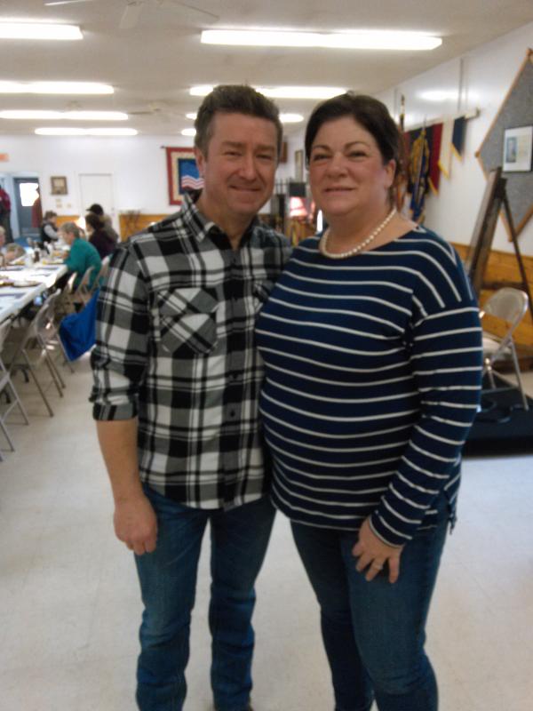 Lisa and Ben Rankins of Boothbay Harbor brought friends to the breakfast. JANE CARPENTER/Boothbay Register