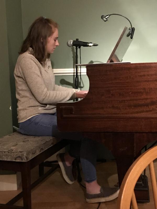 Ellie Hilscher on piano. KELLIE BIGOS/Boothbay Register