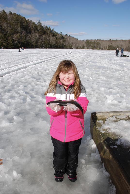 Taking second place was Sammy Doucette for her trout, which measured 15 ¼”. Michelle Bryer photo