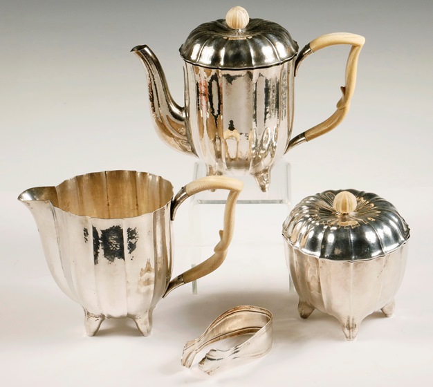 How about a tea time using a silver tea service of Josef Hoffmann Weiner Werkstatte? Courtesy of Carol Achterhof
