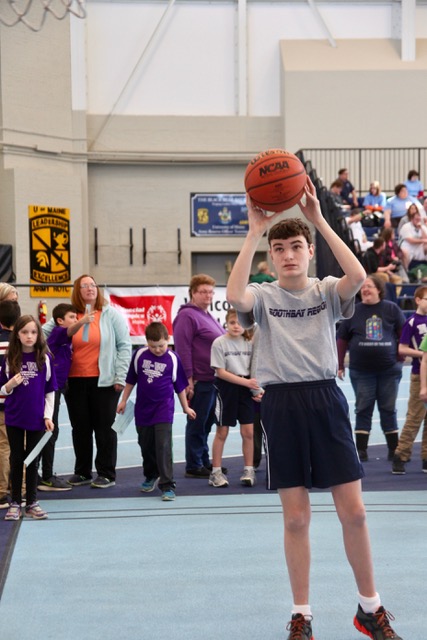 Blake Chadwick takes a shot. Courtesy of Earl Brewer