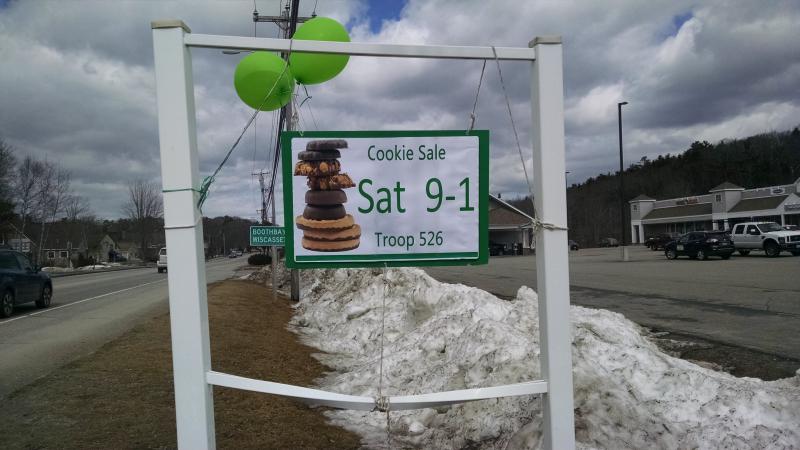 On Saturday, March 16 , Girl Scout Troop 526 hosted its only cookie booth for the 2019 sale season at the Meadow Mall. MARGARET HOFFMAN/Boothbay Register