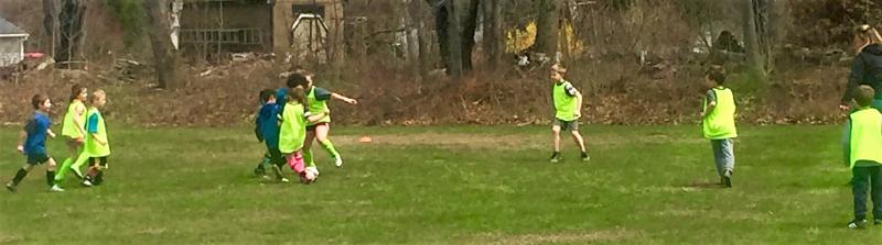 The fight for the ball. LISA KRISTOFF/Boothbay Register