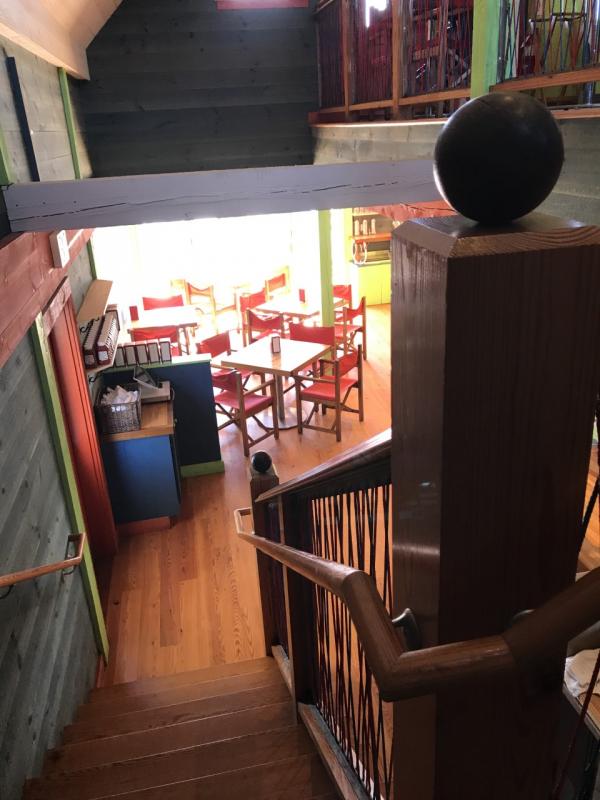 Bowling alley balls over stairs. KELLIE BIGOS/Boothbay Register