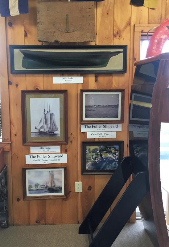 Part of the Fuller Shipyard display. LISA KRISTOFF/Boothbay Register