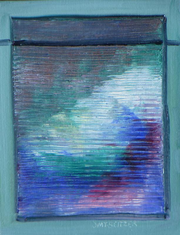 “Short Story in Blue,” a 10” x 8” oil on board, is among the paintings in John M. T. Seitzer’s new show at Joy to the Wind Gallery in Boothbay Harbor. Courtesy of the artist John M. T. Seitzer
