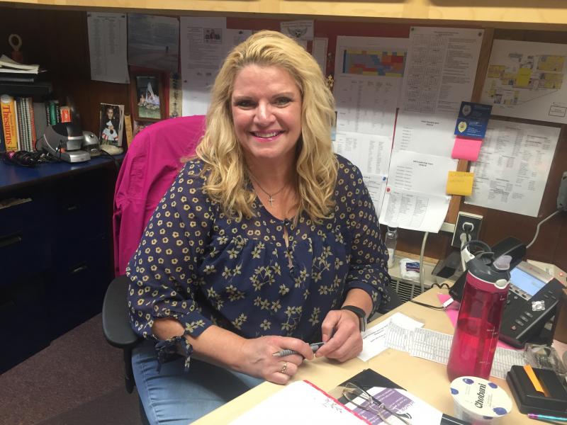 Wiscasset Elementary School Administrative Assistant Cindy Collamore. SUSAN JOHNS/Wiscasset Newspaper