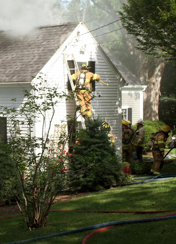 Fire at 26 Logan Road, Boothbay Harbor July 16. STEVE EDWARDS/Boothbay Register test