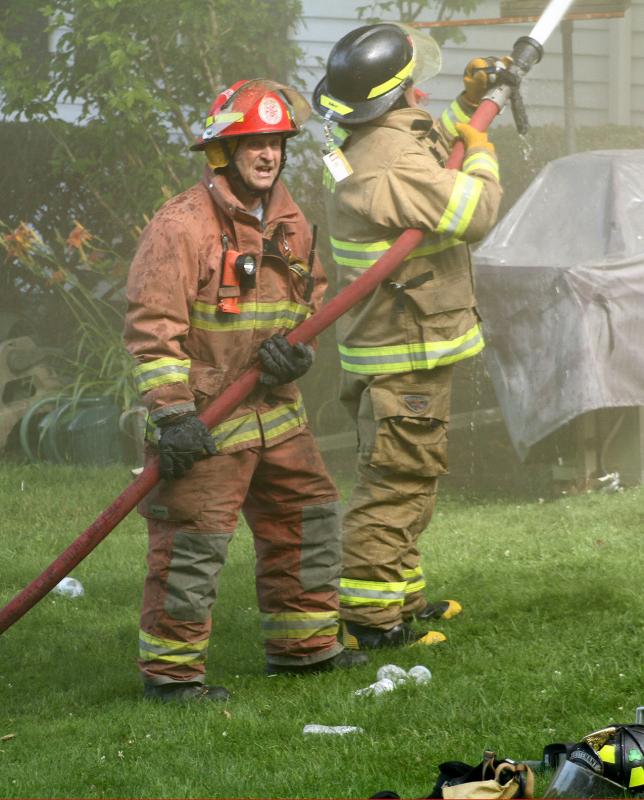 Fire at 26 Logan Road, Boothbay Harbor July 16. STEVE EDWARDS/Boothbay Register test