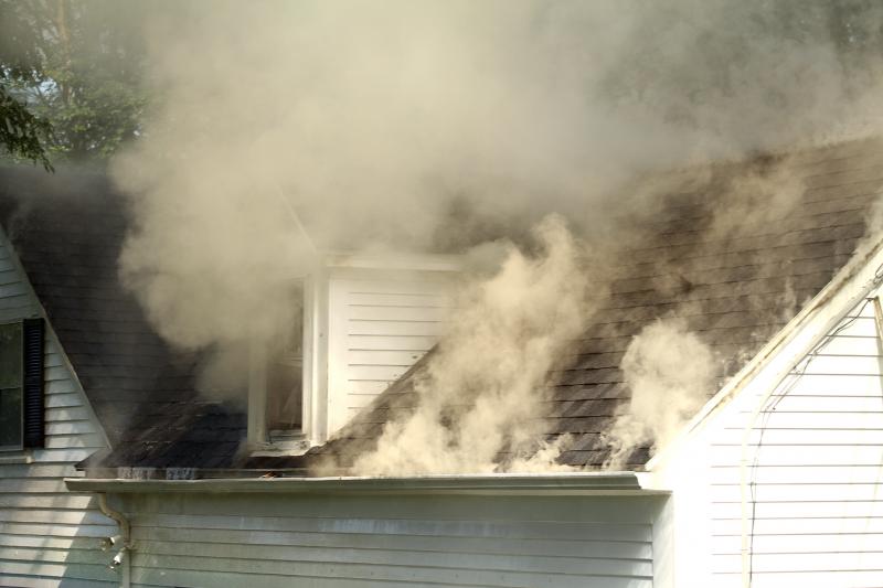 Fire at 26 Logan Road, Boothbay Harbor July 16. STEVE EDWARDS/Boothbay Register test