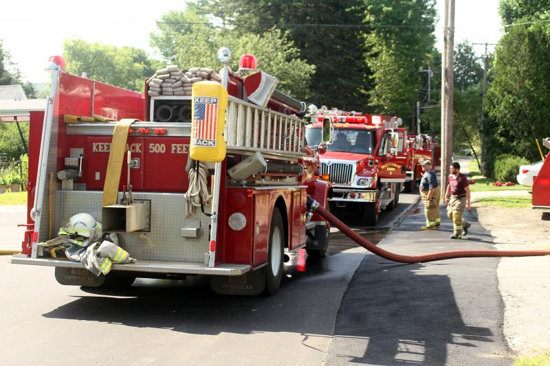 Fire at 26 Logan Road, Boothbay Harbor July 16. STEVE EDWARDS/Boothbay Register test
