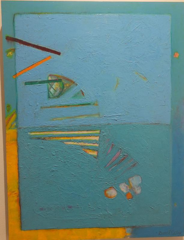 David Estey’s “Clear-Eyed Blues” – a 24” x 18” acrylic was sold at the opening reception July 5 at Studio 53. David Estey