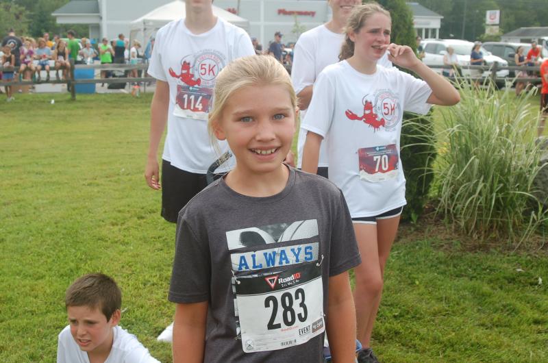 Johanna Olsen of Long Valley, New Jersey, won the Fun Run Race. ART MAYERS/Boothbay Register