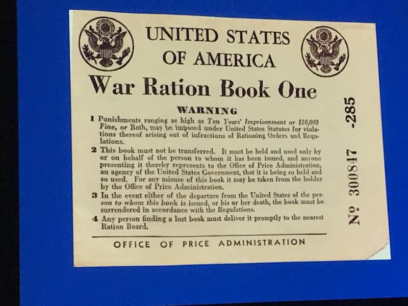 War Ration Stamps. Courtesy of Peggy Konitzky
