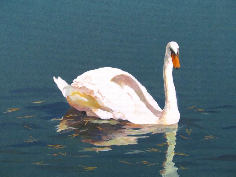 Judy Nixon’s gouache painting “Grace” is currently displayed among other works at the Pemaquid Art Gallery. Courtesy of Peggy Farrell Judy Nixon