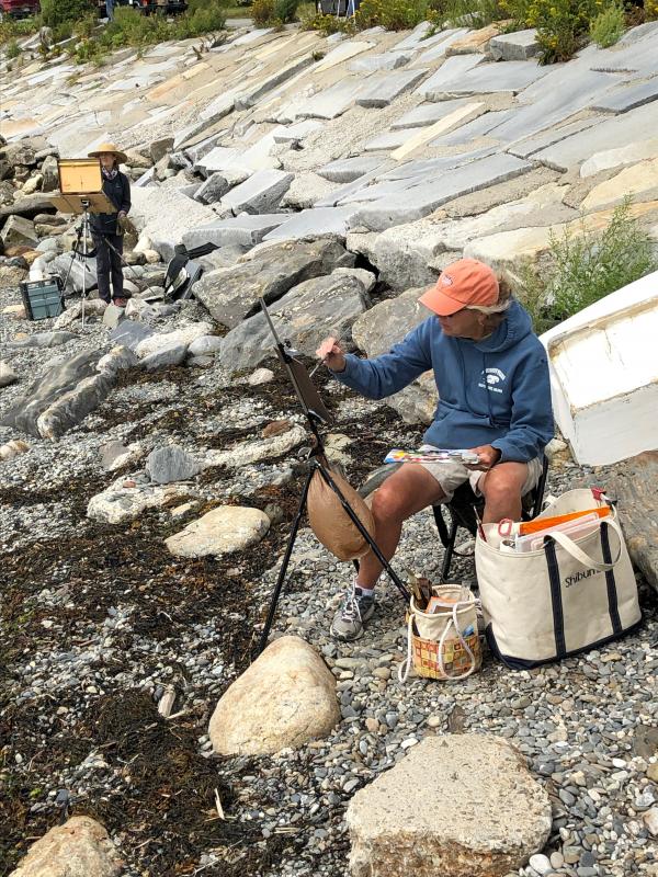 Fran Scannell of Southport is the current organizer of the midcoast chapter of the Plein Air Artists of Maine. JENNY BENNETT/Boothbay Register