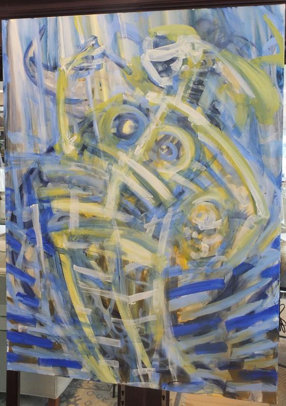 “Water Maiden” 3’ X 4’ acrylic on canvas - Douglas Gimbel - 2019 Douglas Gimbel - 2019