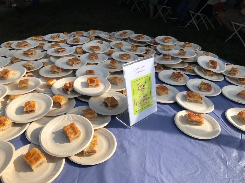 Apple pie for all, baked and donated by Eventide of Boothbay Harbor. JENNY BENNETT/Boothbay Register